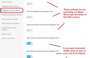 #76 Navigation Sub Level New Options