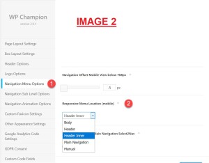 Responsive Menu Location Settings